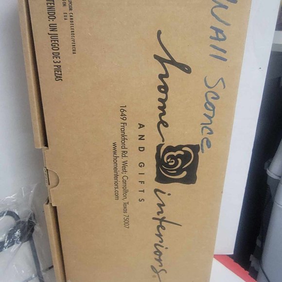 Vintage Home Interior black Wrought iron wall hook with 2 candle holders heart - Picture 7 of 12